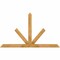 Ekena Millwork Saratoga Rough Sawn Timber Gable Bracket, Western Red Cedar, 72"W x 42"H x 2"D x 4"F, 14/12 Pitch GBW072X42X0204SAR00RWR - alternate 1
